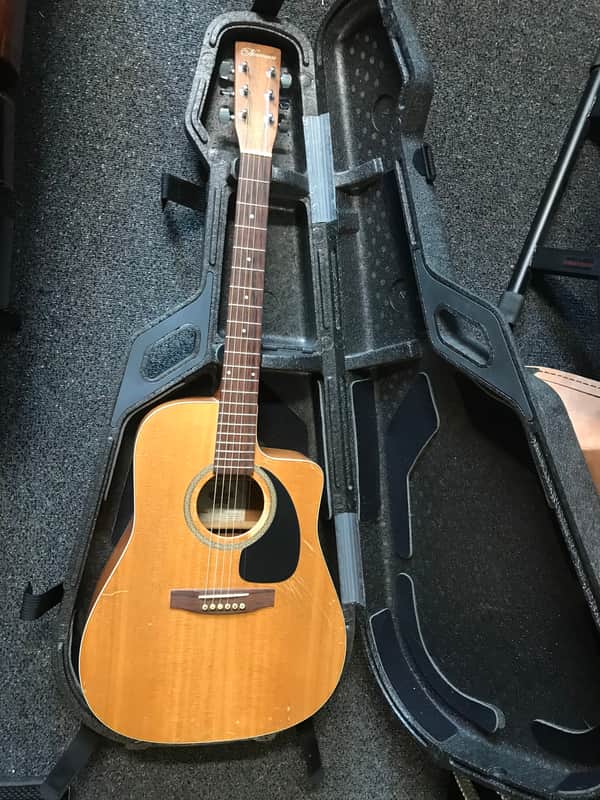 Norman B20 HG CW vintage dreadnought cutaway acoustic guitar handcrafted in Canada 1996 in good condition with case image 1