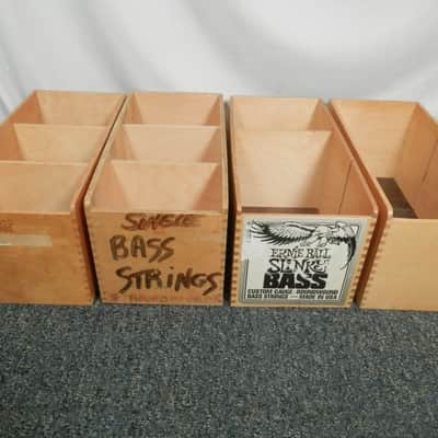 Ernie Ball Guitar and Bass String Display Wooden Boxes (6 total - 4 for bass strings, 2 for guitar strings) image 1