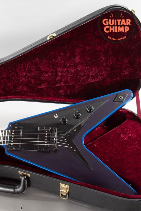 Gibson Flying V Custom Satin Blue Widow 2017 Custom Shop