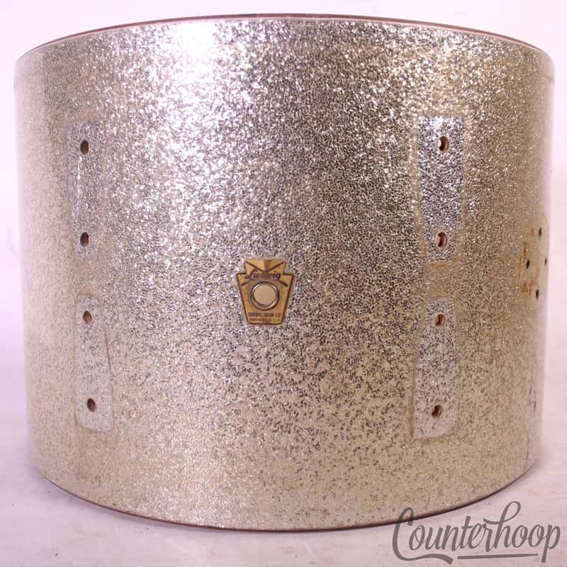 *Ludwig 13x9" Silver Sparkle Tom Drum Shell Vintage 60s Pre-Serial 3Ply Mahogany image 1