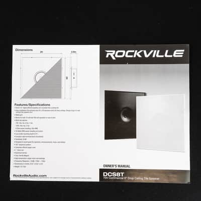 2) Rockville DCS8T 70V Commercial Drop Ceiling Tile Speakers 4 Office/Restaurant image 10