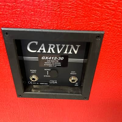 Carvin 4x12 Speaker Cabinet Red Tolex Celestion Vintage 30 image 7