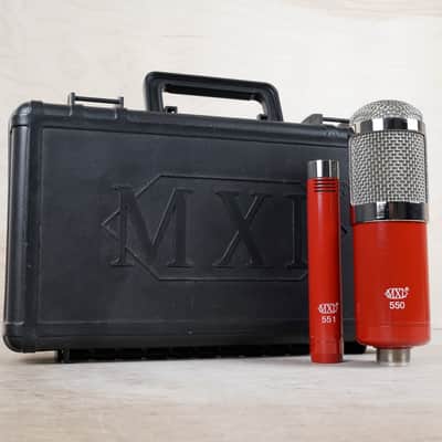 MXL 550/551R Ensemble Condenser Mic Recording Kit Red/Chrome w/ Case image 1