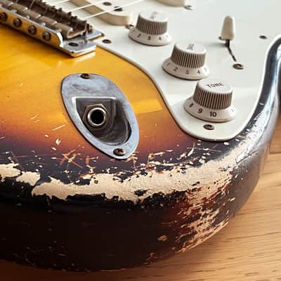 2025 Fender Custom Shop 55 Stratocaster Masterbuilt Dennis Galuszka 2-Tone Sunburst Relic image 6