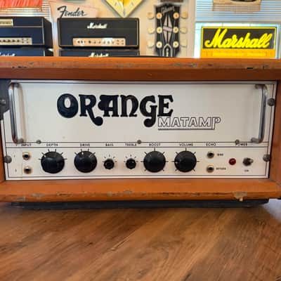 1969 Orange Matamp ORST50 Serial #008 w/ Matching 4x12 image 2