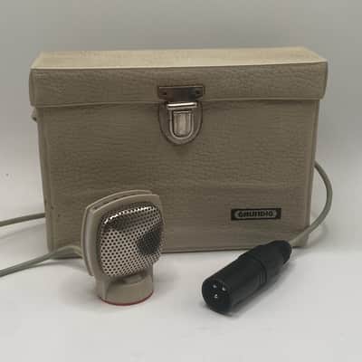 REFURBISHED Grundig GDSM 202 MONO Dynamic Microphone 1960s - White image 2
