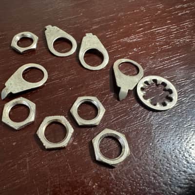 Gibson Vintage 1970’s Volume Tone Jack Pointers Washer Nuts Les Paul ES SG 1971 1972 1973 1974 1970’s image 4