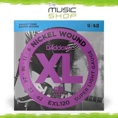 D'Addario XL 9-42 Super Light Electric Guitar Strings - EXL120 image 1