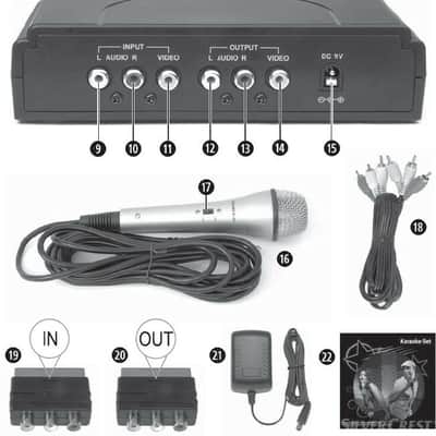 SilverCrest KARAOKE-Set,2 Mikros+15 Partyhits,tolle Effekte, an TV anschließbar! image 3