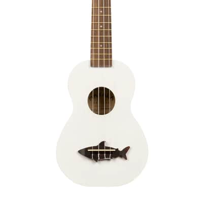 Makala Soprano Shark Series Ukulele, White image 1