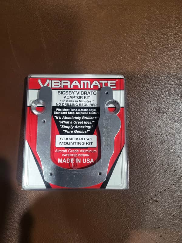 Vibramate V5 Short Mount Kit for Bigsby B5 2010s - Polished Aluminum image 1