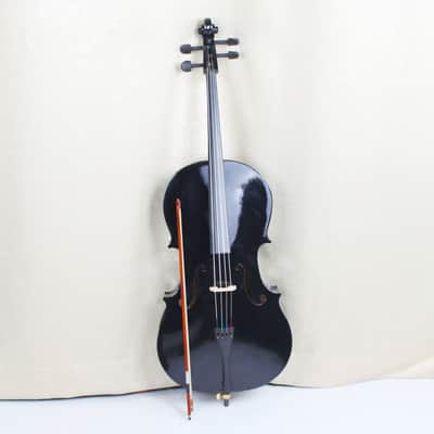 4/4 Wood Cello Bag Bow Rosin Bridge 2020s Black image 15