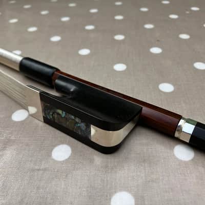 Double Bass French Bow - G.B.Bows - Snakewood Model - Silver Mounted image 17