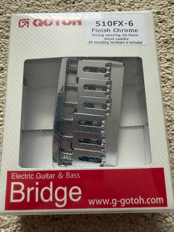Gotoh 510FX-6 Hardtail Bridge - Chrome image 1