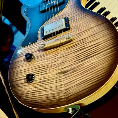 Nik Huber LEFT HANDED  KRAUSTER II “ Custom Shop” KORINA &  Super Flame Top  2016  Charcoal Black image 11