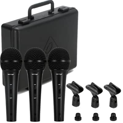 Zoom PodTrak P8 Portable Multitrack Podcast Recorder + Behringer XM1800S Dynamic Vocal & Instrument Microphone (3-pack) + 3x Zoom TPS-5 Tabletop Tripod Recorder Stand + 3x Pig Hog 8mm XLR Microphone Cable Male to Female + Zoom XLR-6c Color ID Rings image 5