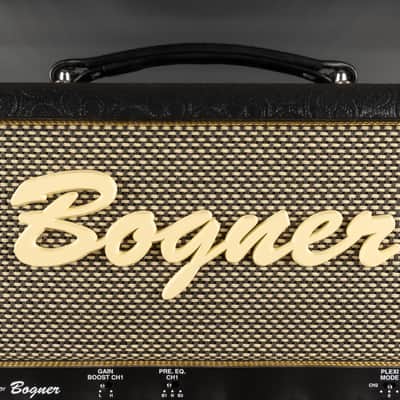 2007 Bogner Ecstasy 101B Top with Bogner Custom Shop 412ST Cab - Black Triskele with Sal N Pepper Front | USA Boutique 3-Channel 100/50-Watt EL34 Tube Guitar Half Stack Amp Head Box with Class A/AB Switch image 7