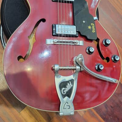 Guild Starfire III Hollow Body Guitar with Guild Bigsby & Brand New Gator Hard Case 1966 - Cherry Red image 20
