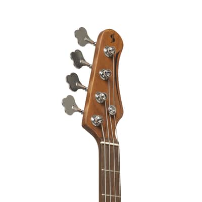 Stagg SBJ-30 STF RED Vintage 30 Serie J Bass See Trough Fiesta Red image 5