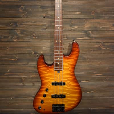 Sadowsky NYC 21 4 string Bass guitar Lefty Quilted Maple Tobacco Burst USA Made lefty image 15