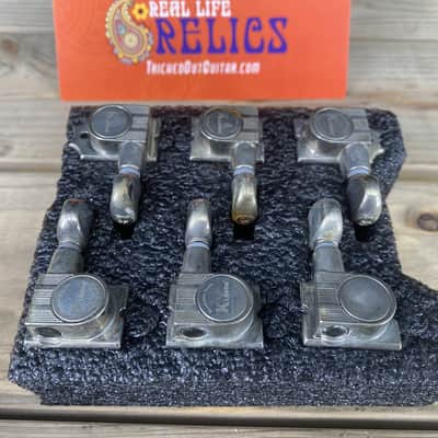 Real Life Relics Kluson 6 in Line Revolution Series H-Mount Staggered Tuning Machines KRH-6BX-N