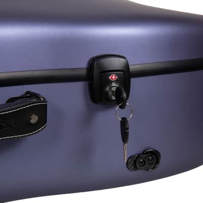 Crossrock Ultra Carbon Fiber Case fits 4/4 Full Size Cello, Super lightweight as 6 lb, with Protective Cover, TSA Lock -Woad Blue image 8