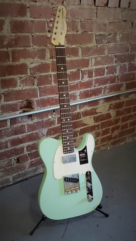 Fender American Performer Telecaster Hum with Rosewood Fretboard 2018 - Present - Satin Surf Green