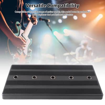Guitar Pedal Board High-Hardness PE Pedal Board with Compartment 11 Hole Storage Power Cord Lightweight Pressure and Drop Resistance Pedal Boards for Guitars image 1