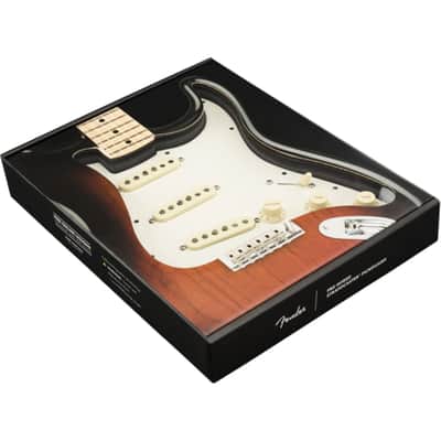 Fender Pre-Wired Strat Pickguard, Texas Special SSS Parchment - Single Coil Pickup for Guitars image 3