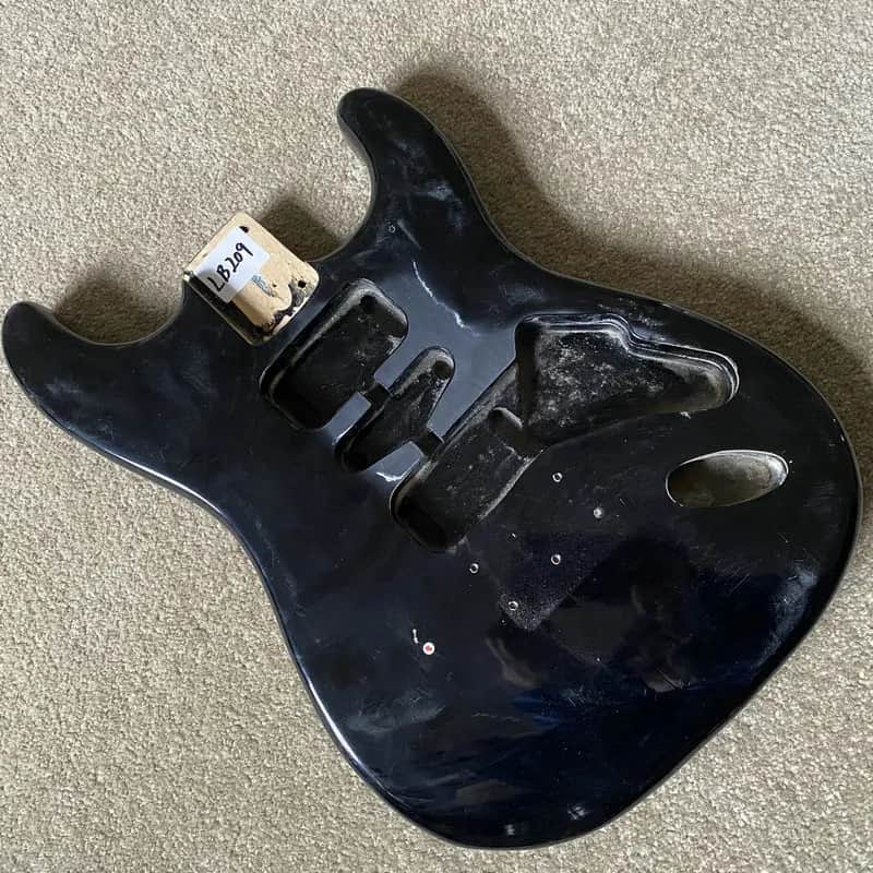Black HSH Guitar Strat Style Basswood Body image 1