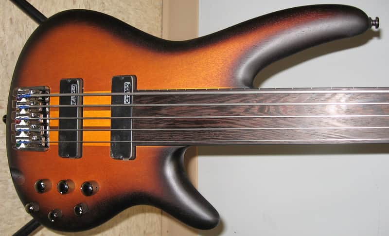 Ibanez SRF705 BBF Bass Workshop Fretless 5-String Electric Bass - Brown Burst Flat image 1