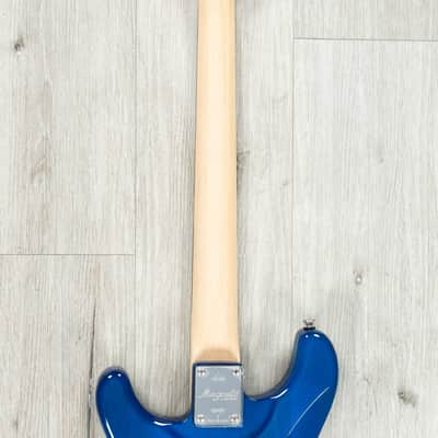 Magneto U-ONE Sonnet Modern US-2300 HSS Guitar, Rosewood Fretboard, See Thru Blue Quilt image 7