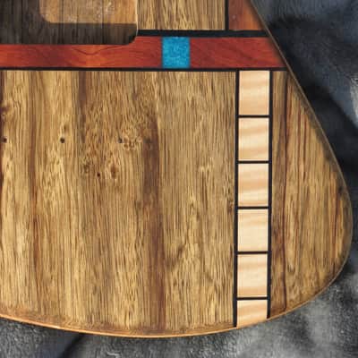 Babik Custom Thunderbird/Fenderbird style body, Art Deco, Black Limba, Handmade image 4