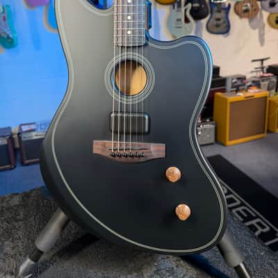 Fender Acoustasonic Standard Jazzmaster Acoustic-electric Guitar - Black, Free Plek 923 image 1