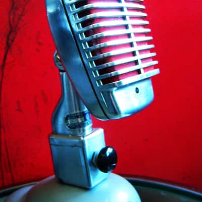 Vintage 1950's Shure 51 dynamic Microphone w A84B adapter & Shure S-36 mic stand DISPLAY Nat King Cole image 7