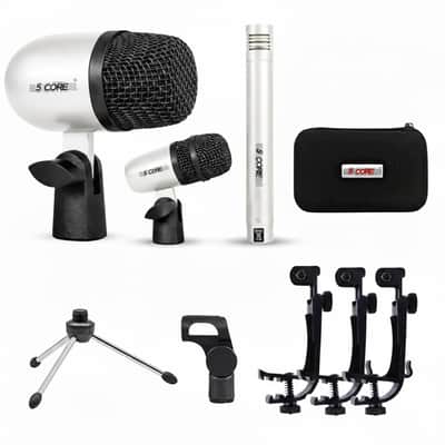 5 Core Conga Mic Snare Tom Set Professional XLR Cardioid Unidirectional Instrument Microphone Kit image 1