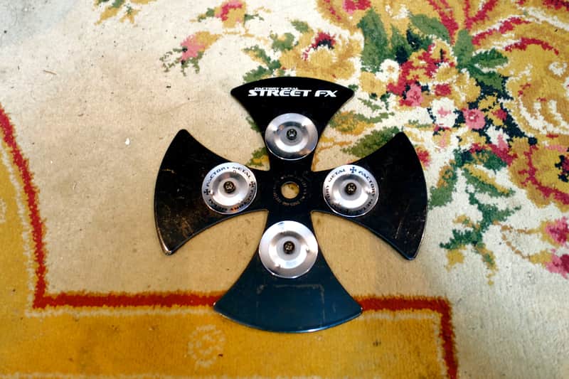 Factory Metal Percussion Factory Metal Percussion Street FX Black Cross Crashersz with jingles image 1