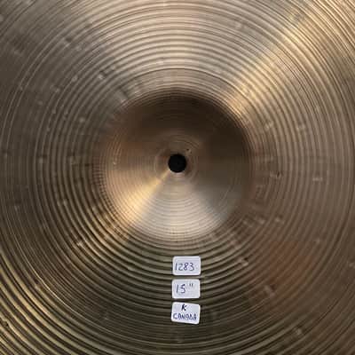 Zildjian 15" K Canada Hi-Hat cymbals 1283 - 1248 grams Late 1970's image 15