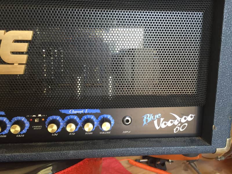 1995 Crate Blue Voodoo 60 Head BV-60H Made in USA 60 Watt All Tube