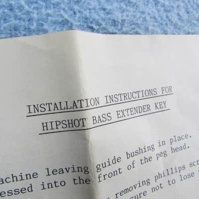 Hipshot Use & Installation Instructions For Hipshot Bass Extender Key image 2