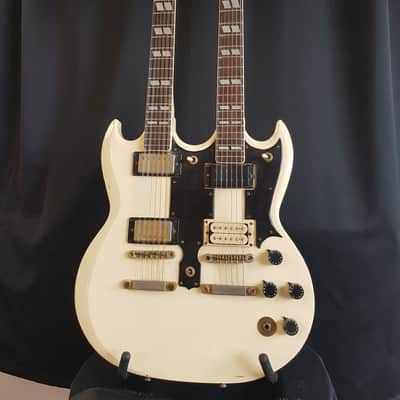 Ibanez SG 2402 double neck 6 & 12 String, vintage Law-Suit, right handed set to left handed! image 10