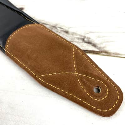 Walker and Williams C-22-BRN Dark Brown Handmade Premium All Grain Leather Padded Guitar Strap 3" Wide For Acoustic, Electric, And Bass Guitars image 11