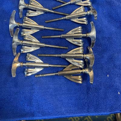Ludwig Vintage Bass Drum Claws and T Rods w washers (10) image 6