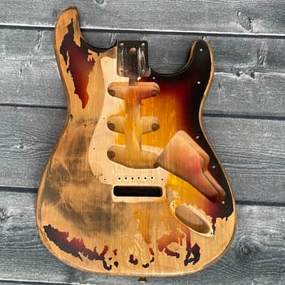 Rory Gallagher Stratocaster Body Sunburst Heavy Relic image 2