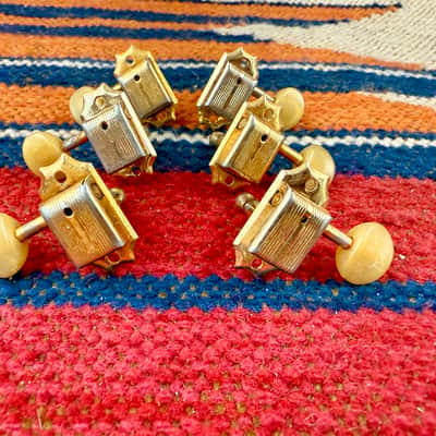 Vintage 1950's Guild Kluson "No-Line" Gold Guitar Tuners X-350 Aristocrat Rare image 1