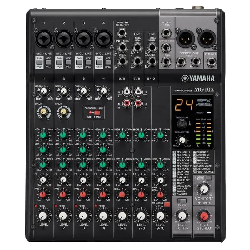 YAMAHA MG10X CV Compact 10 Channel FX Audio Mixer image 1