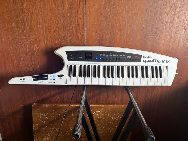 Roland AX-Synth Shoulder Synthesizer - White w/ gig bag power supply image 1