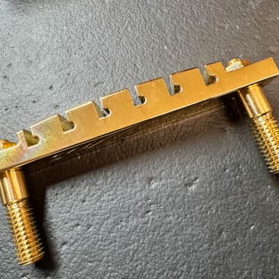 Carlino Rock Bottom Bridge /sustain block, tailpiece system 2025 - Real 14k Gold plating image 13