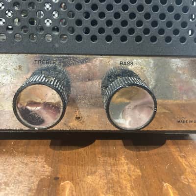 Knight S-55 1950’s - Dual 6L6 Guitar Head - Silver/black image 8