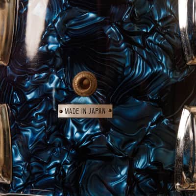 1960s MIJ Blue Diamond Pearl Drum Set 14x20 8x12 14x14 and 5x14 image 9